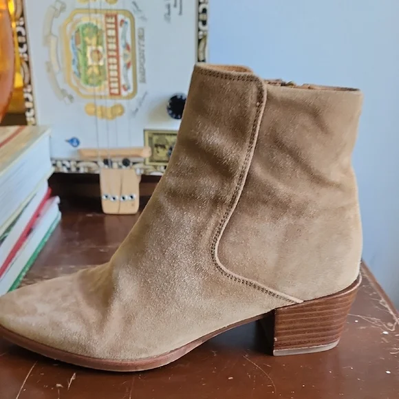 Rag & Bone Suede Low Ankle Boot with Side Zip - Picture 12 of 16